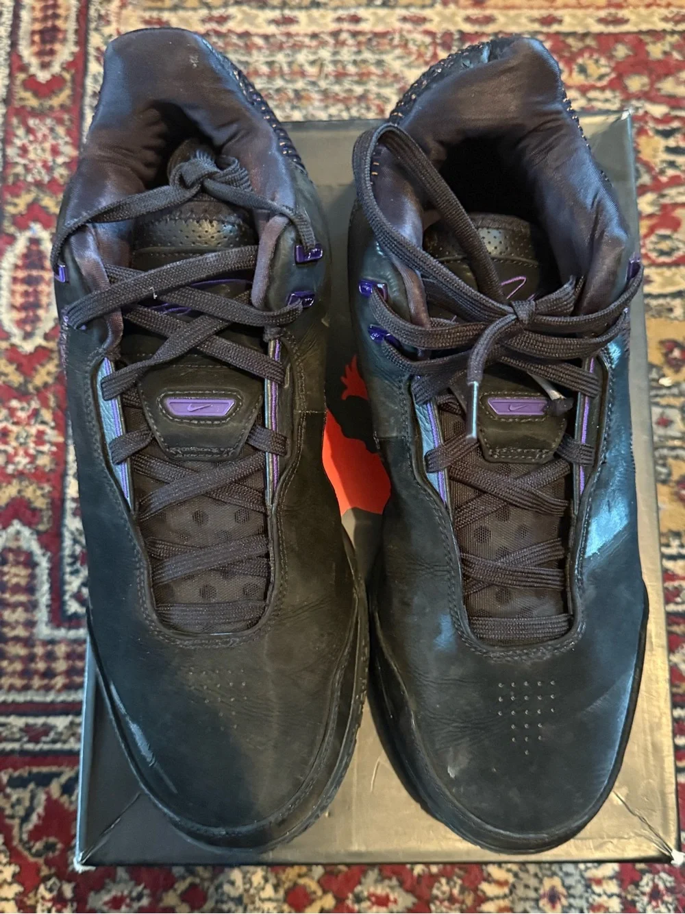 Nike Zoom LeBron NXXT Gen AMPD - Black Sneakers with Orange and Purple Accents